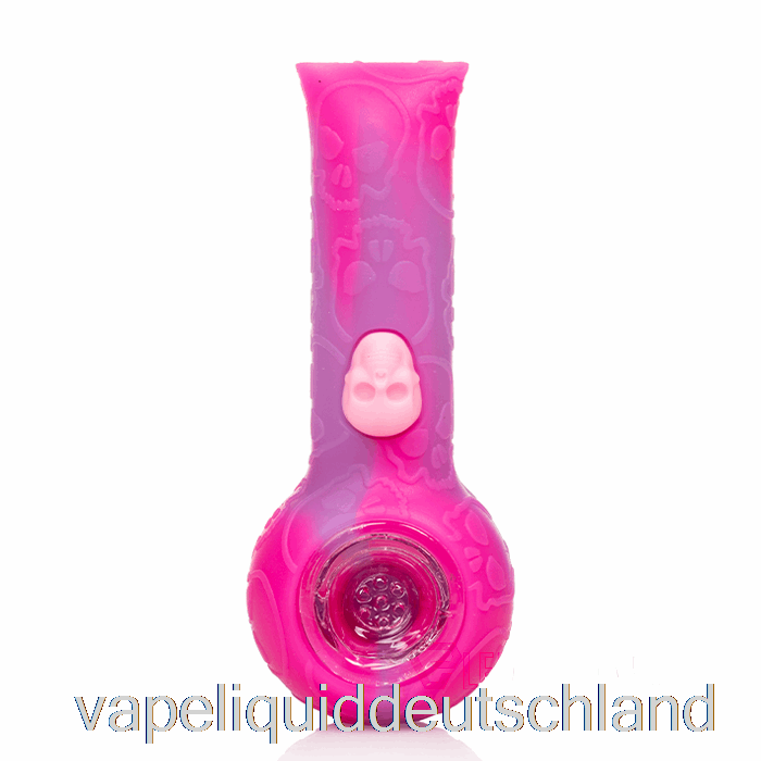 Stratus Silikonschädel Handpfeife Bubblegum (Magenta / Lila) Vape Liquid